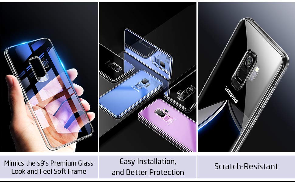 Carcasa ESR Mimic 9H Tempered Glass Samsung Galaxy S9, Clear Gohub