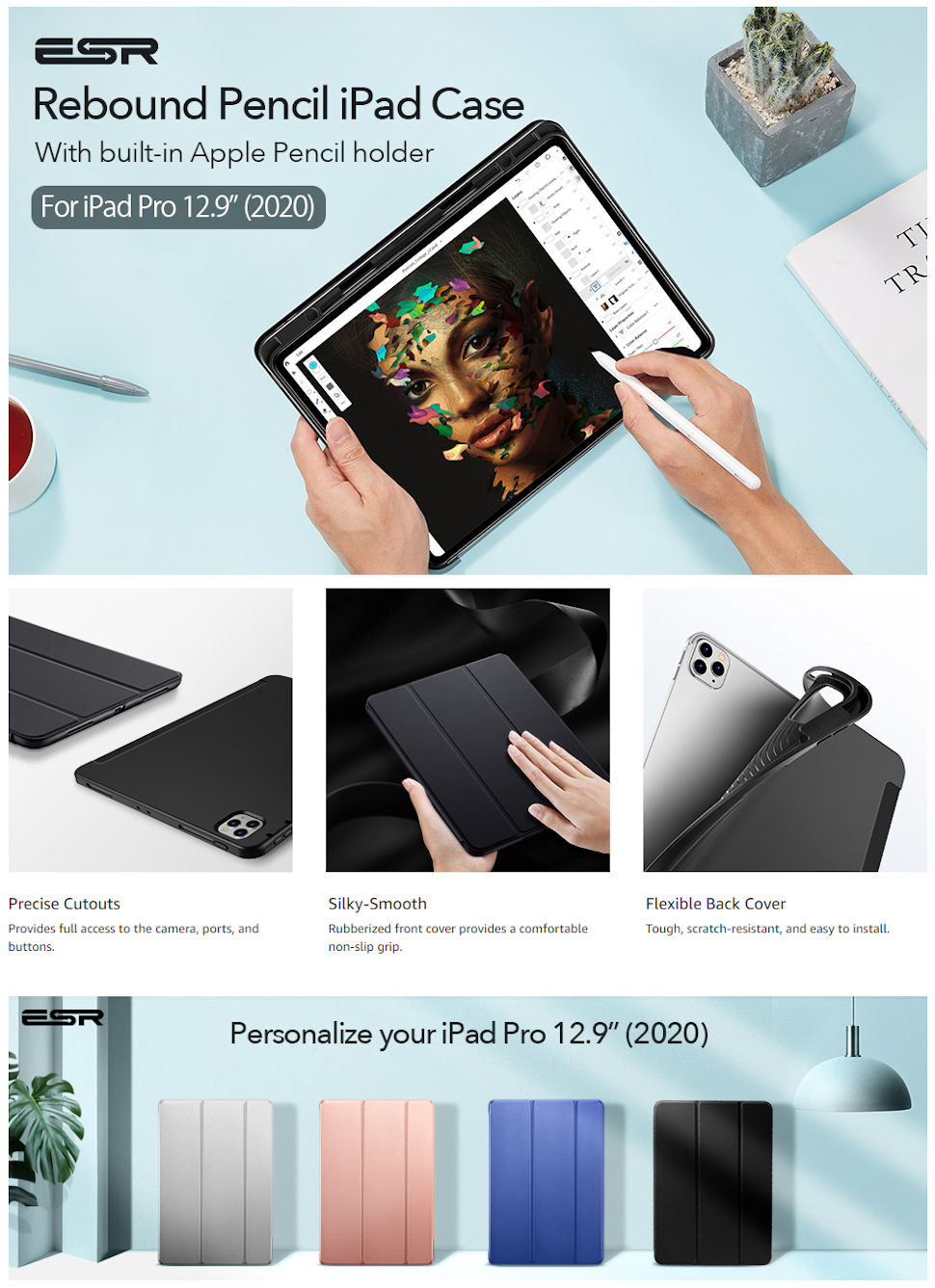 iPad Pro 12.9 2020-Rebound Pencil-Black